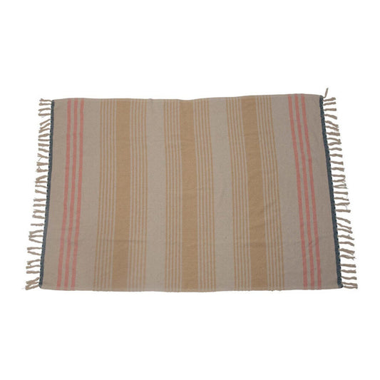 WOVEN RECYLED COTTON THROW