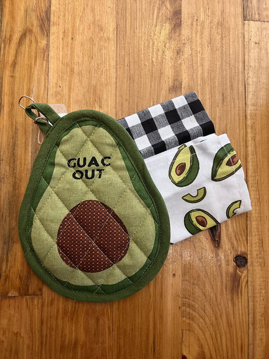 Avacado Oven Mitt & Towels