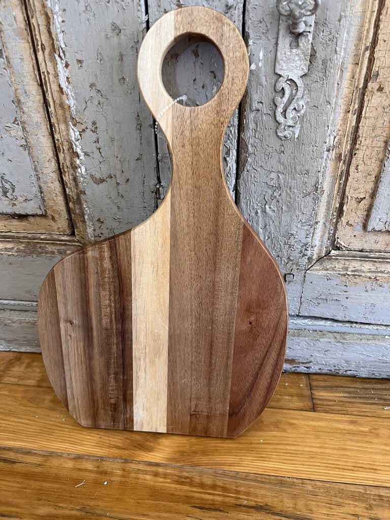 Acacia Wood Cutting Board with curved handle