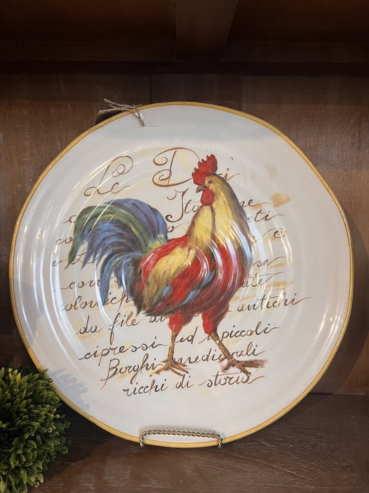 ROUND ROOSTER PLATTER