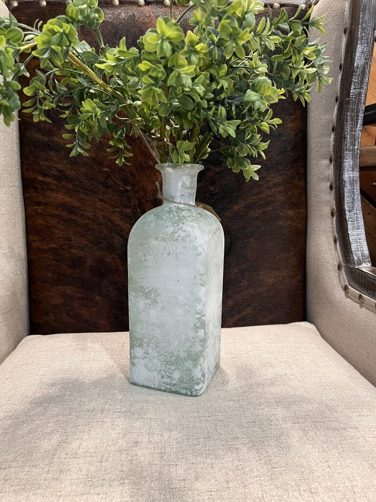 LIGHT GREEN FROSTED VASE