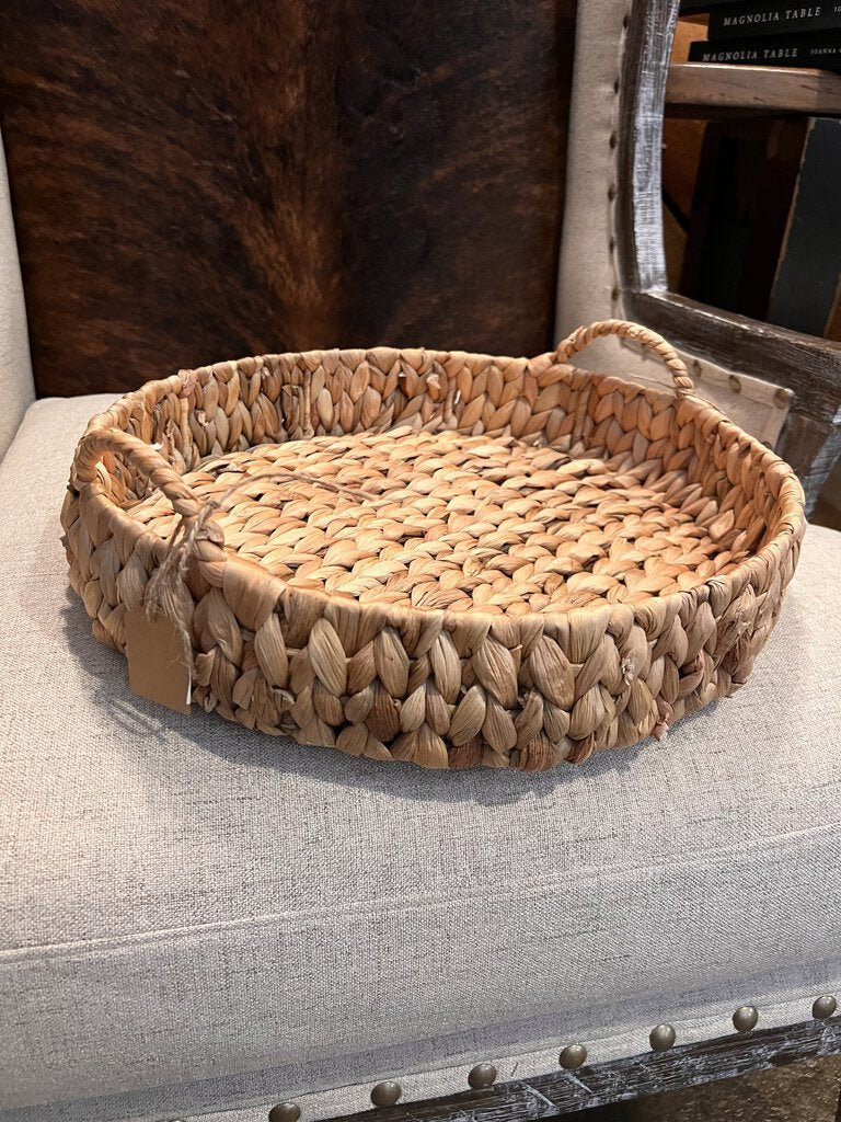 ROUND WICKER TRAY