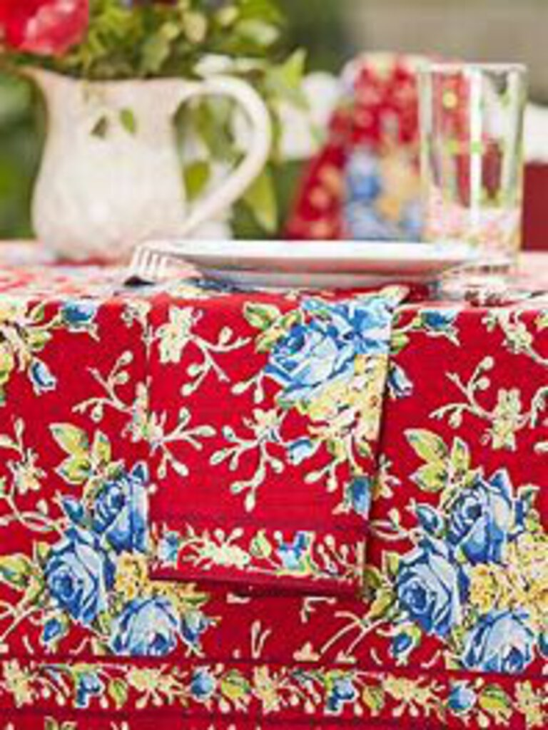 Everlasting Red Round Tablecloth