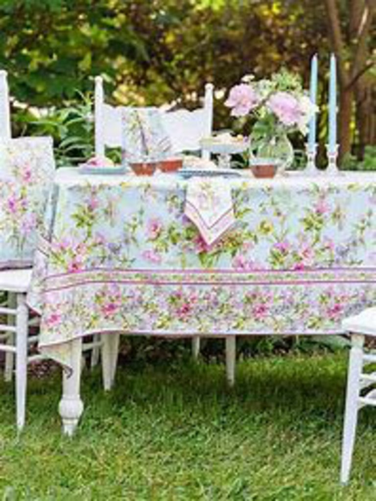 Graceful Garden Aqua Tablecloth