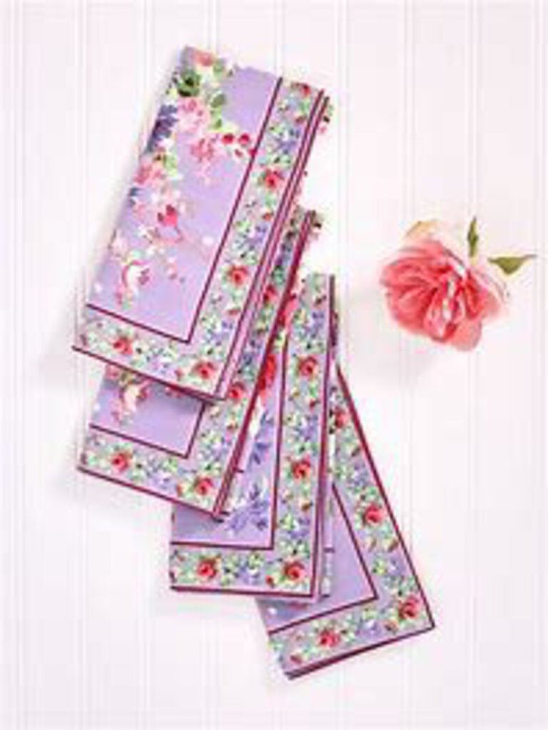 Cottage Rose Periwinkle Napkins