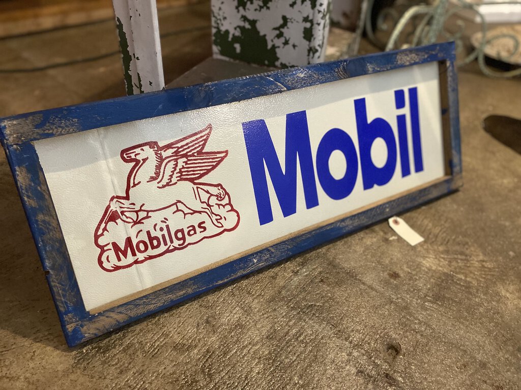 MOBIL FUEL METAL SIGN