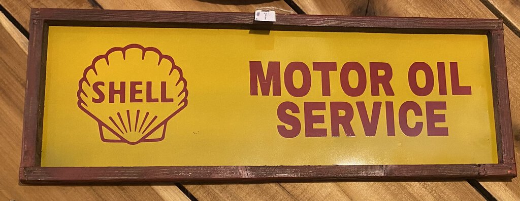 SHELL FUEL METAL SIGN