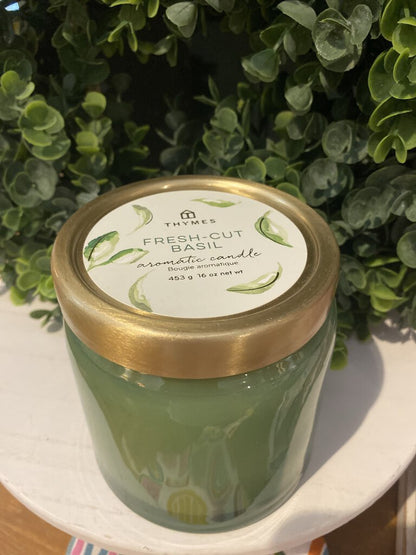 CANDLE FRESH CUT BASIL SCENTED