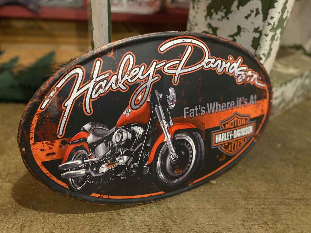 HARLEY DAVIDSON 'WHERE ITS AT' METAL SIGN