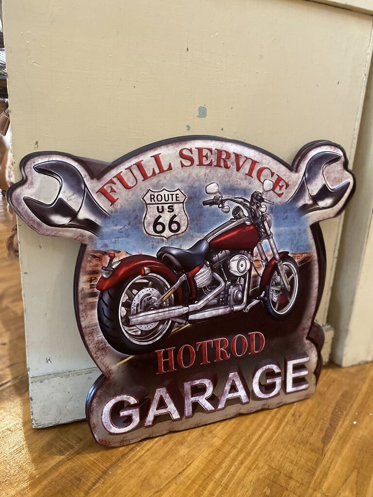 HOT ROD GARAGE METAL SIGN