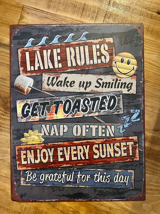 LAKE RULES SIGN