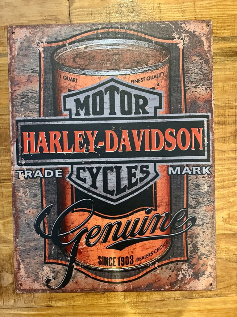 HARLEY DAVIDSON OIL BARREL SIGN