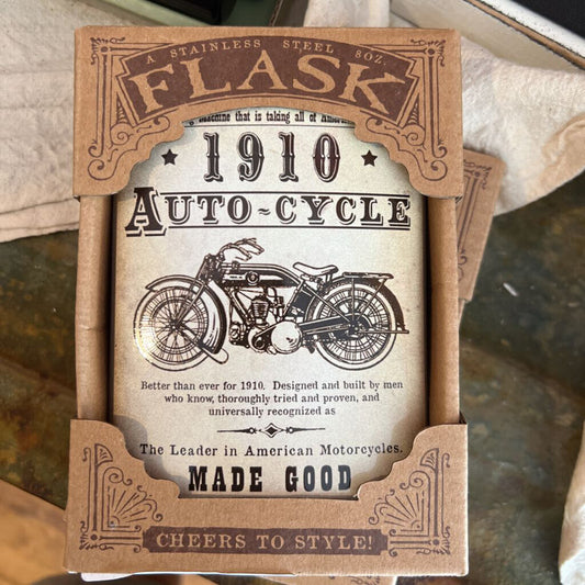 Vintage Style Motorcycle Flask