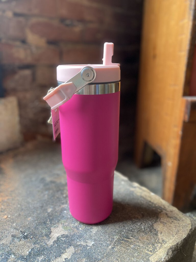 FLIP STRAW HANDLE TUMBLER