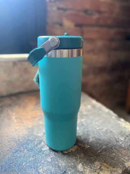 FLIP STRAW HANDLE TUMBLER