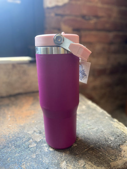 FLIP STRAW HANDLE TUMBLER