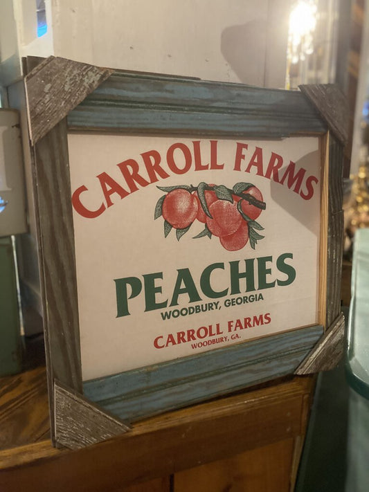 CARROLL FARMS PEACH FRAMED WALL ART