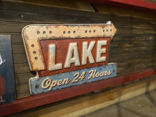 LAKE OPEN SIGN