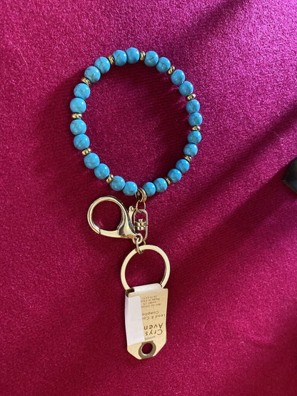 MARBLE BEADED KEY CHAIN