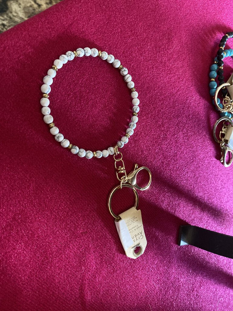 MARBLE BEADED KEY CHAIN