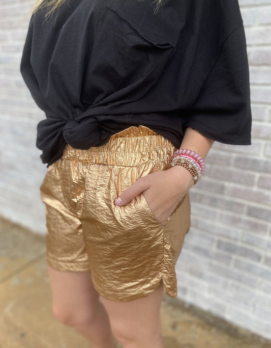 METALLIC SHORTS