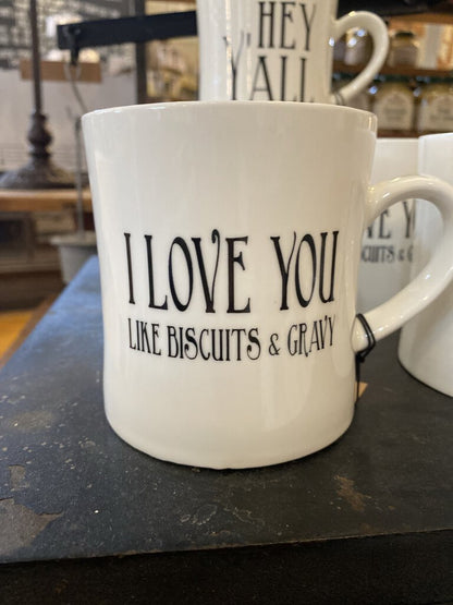 STONEWARE MUG WITH SOUTHERN SAYING