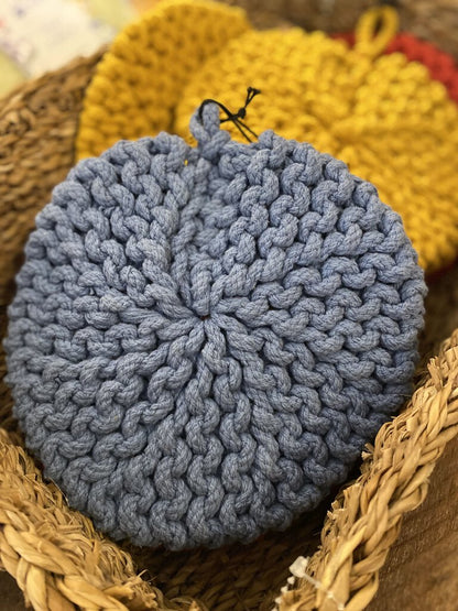 ROUND COTTON CROCHET POT HOLDER