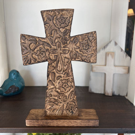 Carved Wood Cross