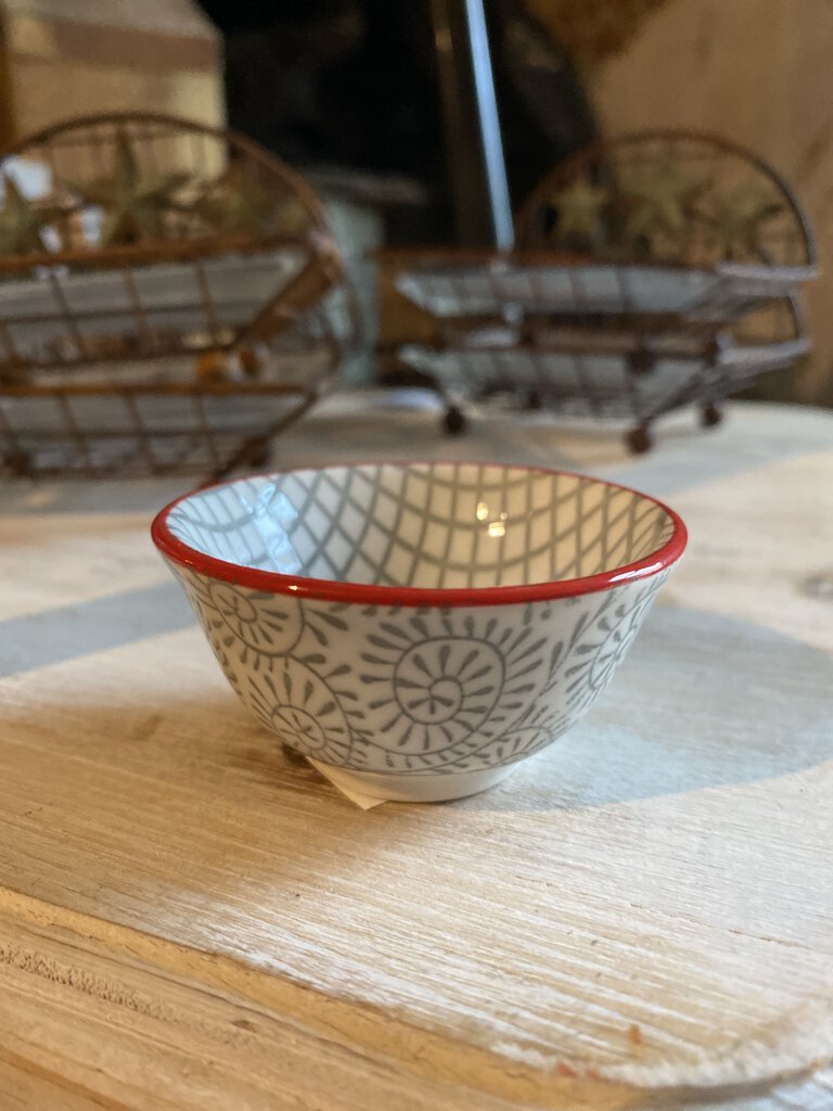 HAND STAMPED STONEWARE PINCH POT