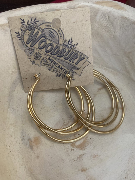 THREE SPIRAL STRAND HOOPS