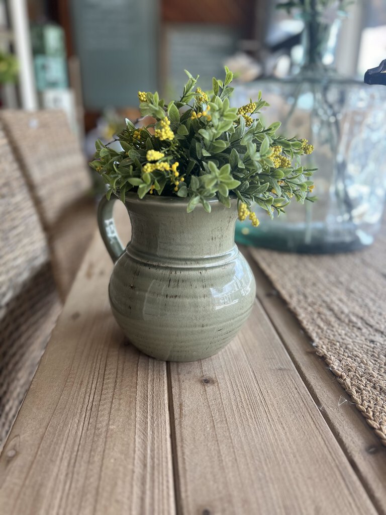 GREEN CLAY VASE