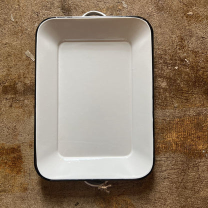 WHITE ENAMEL TRAY