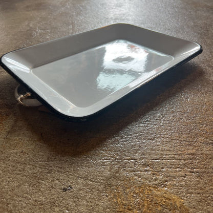 WHITE ENAMEL TRAY