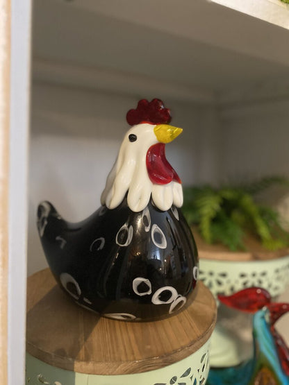 HAND BLOWN ROOSTER FIGURINE