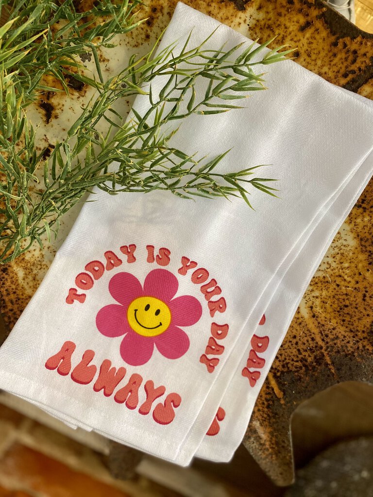 TEA TOWEL WITH SAYING