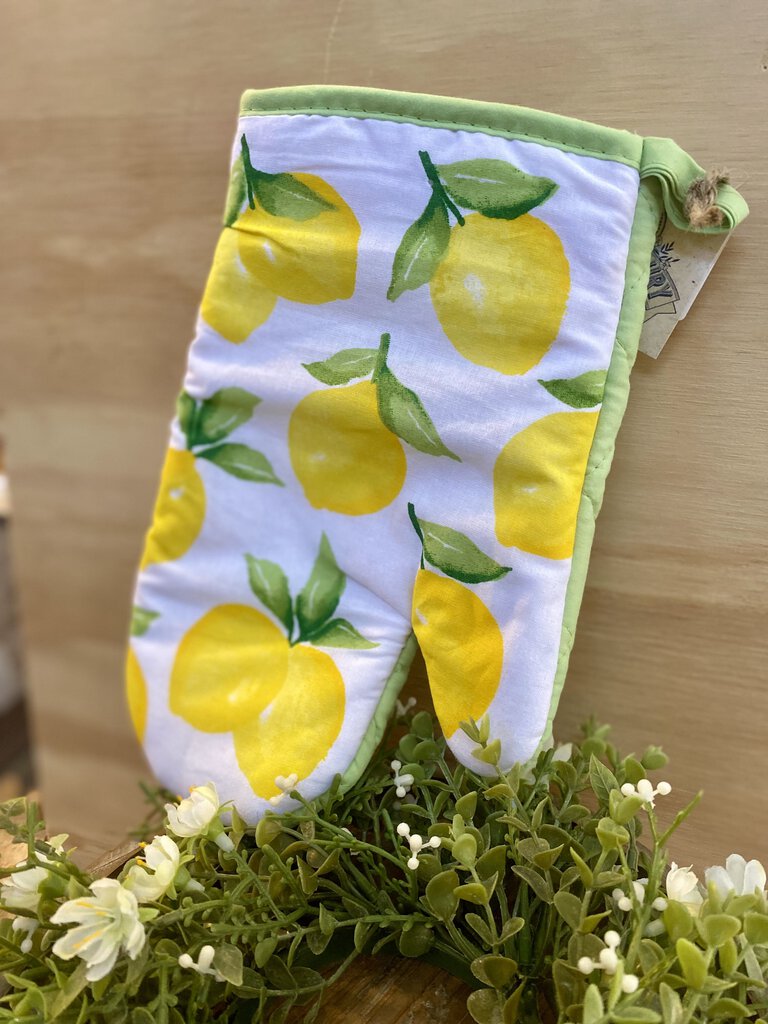 OVEN MITT WITH FRUIT PATTERN