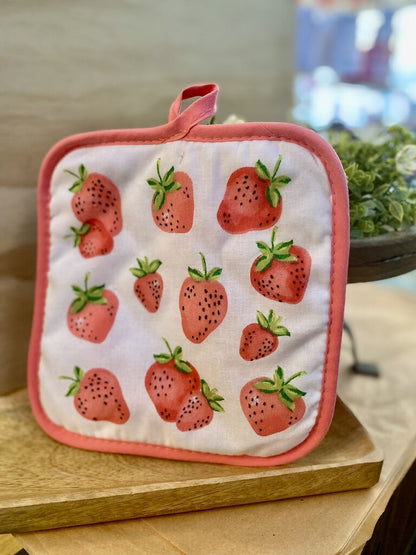 POTHOLDER WITH FRUIT PATTERN