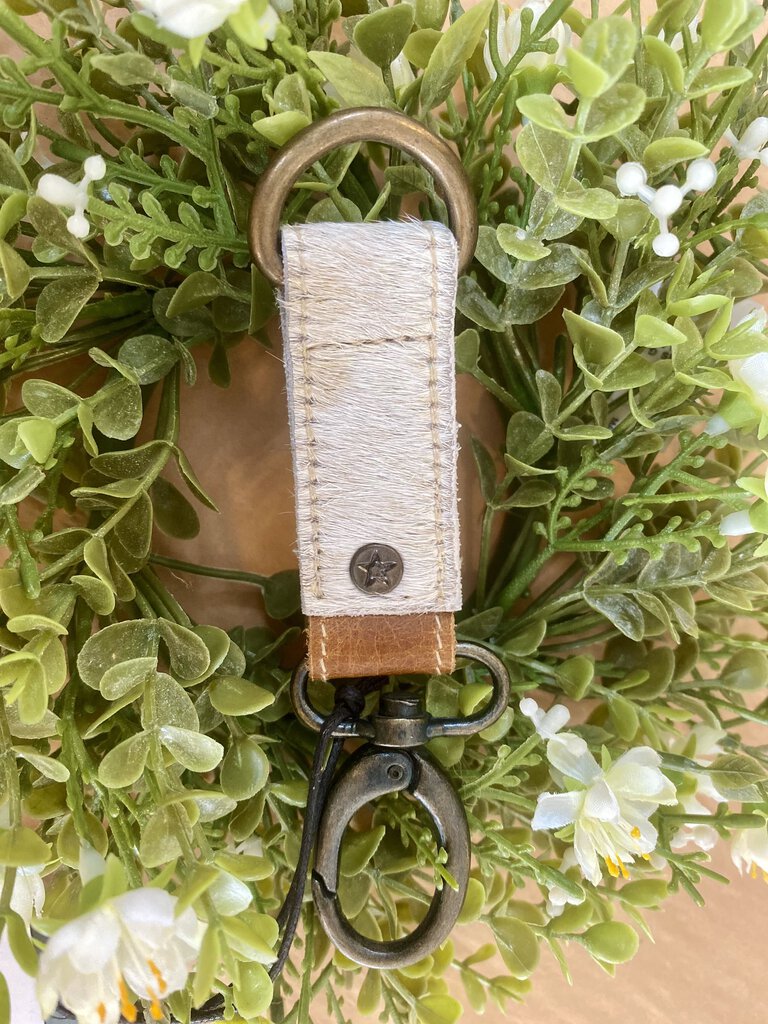 COWHIDE KEYFOB KEYCHAIN