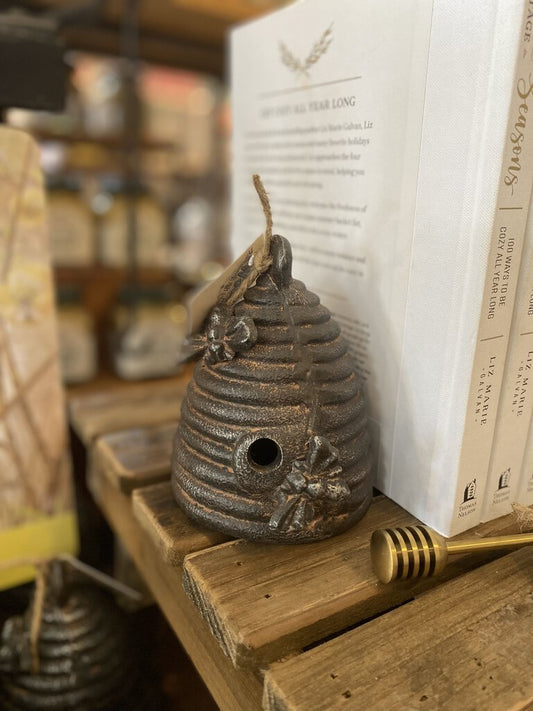 CAST IRON BEEHIVE BOOKEND