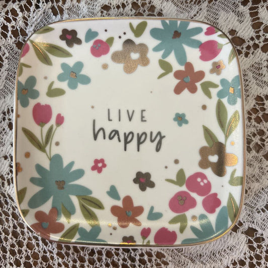 Live Happy Trinket Tray