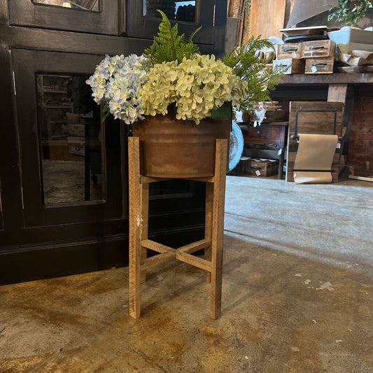 GALVANIZED FLOWER POT STAND