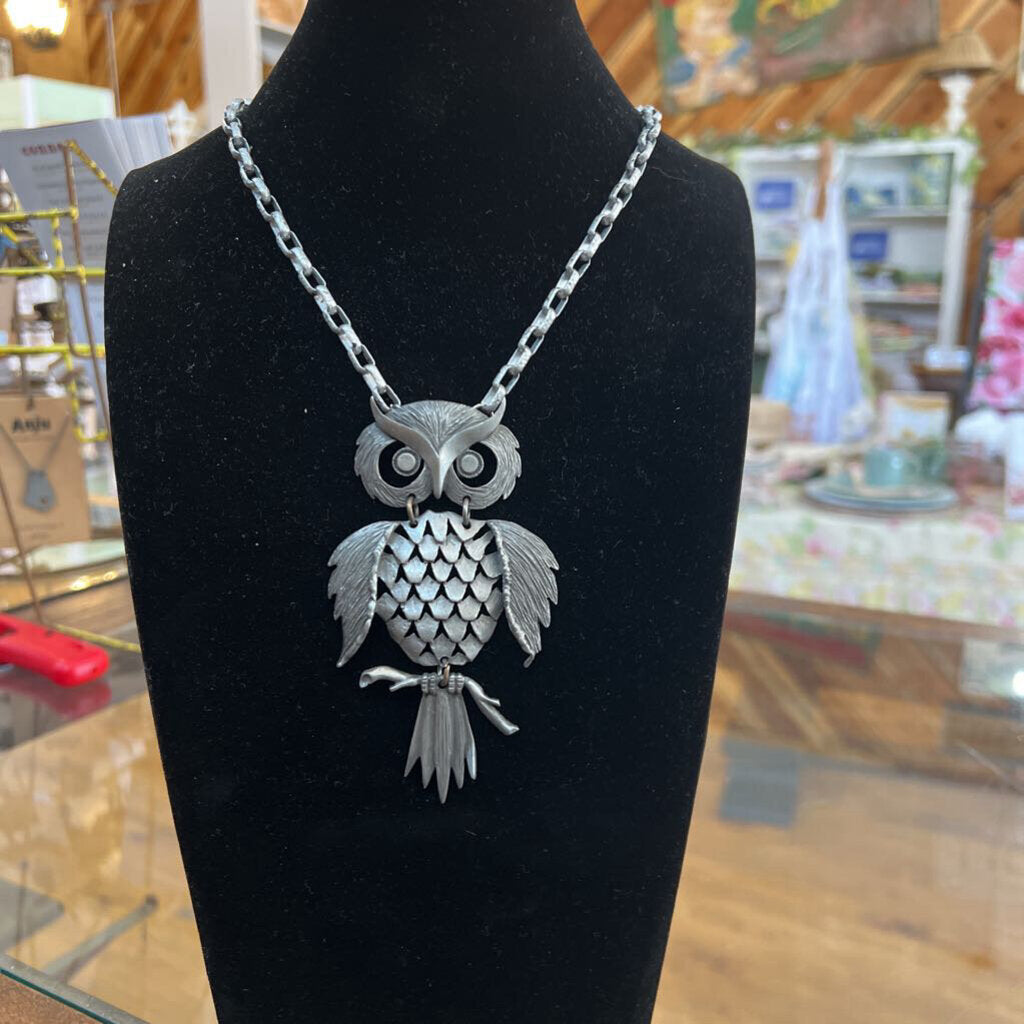 Pewter Owl Necklace