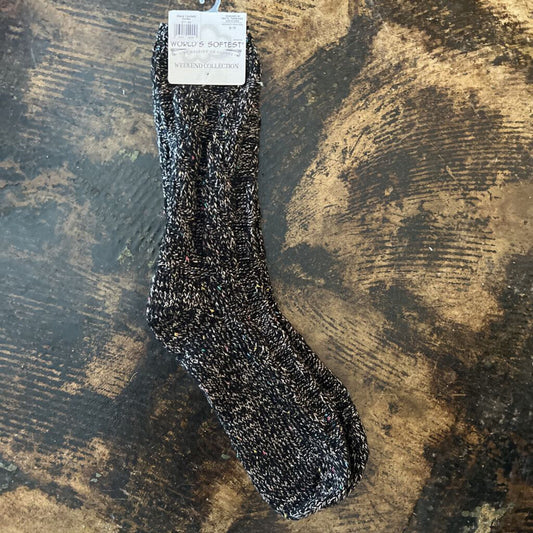 Sock Black Confetti Tall