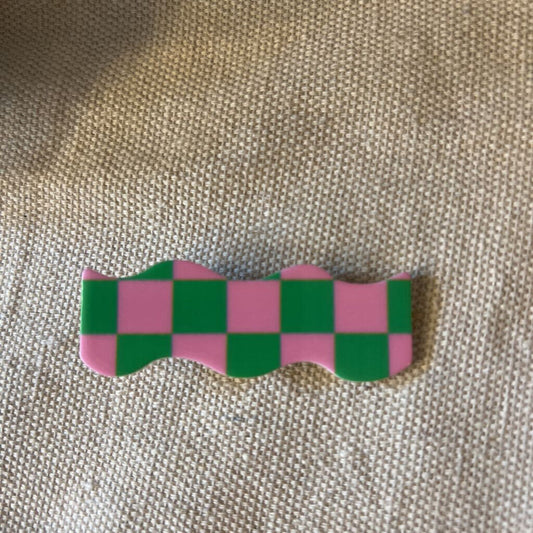 HAIR CLIP CHECKERED