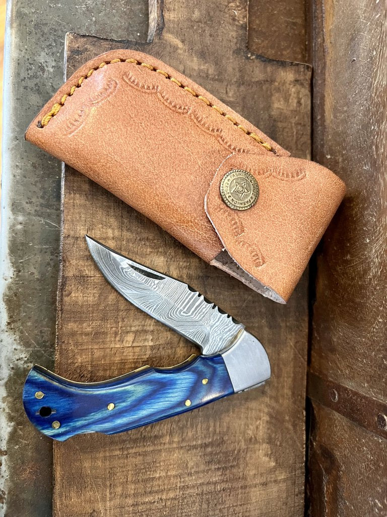 Damascus Folding Knife