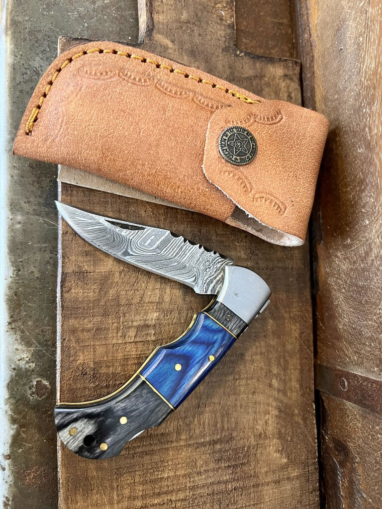 Damascus Folding Knife