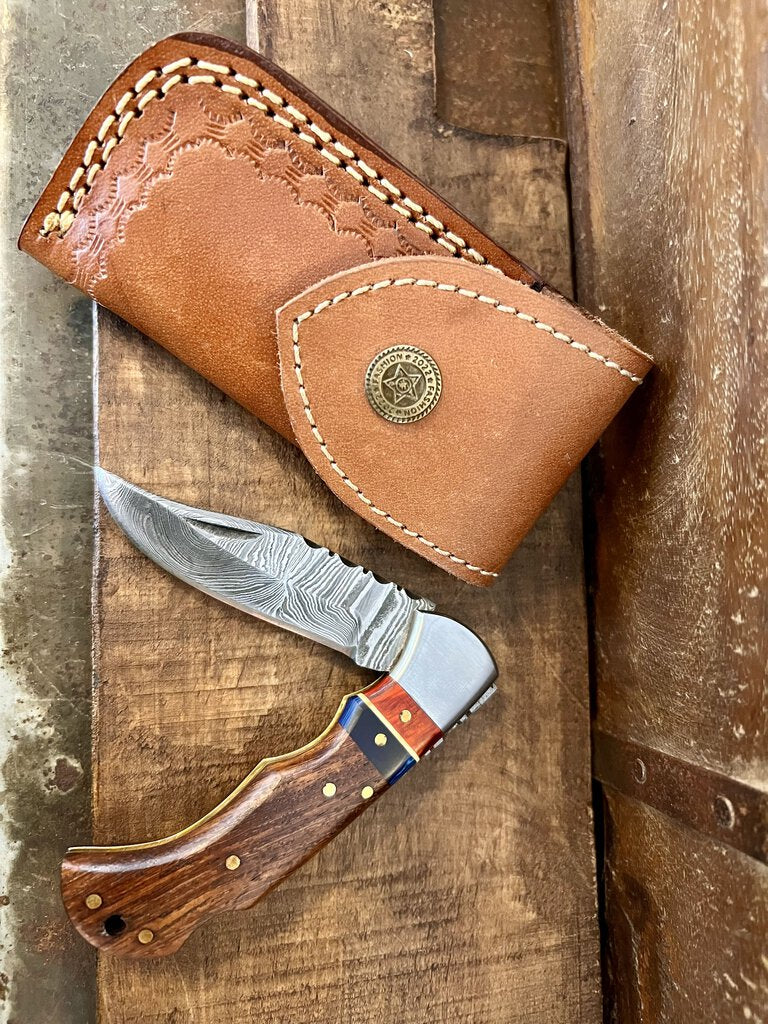 Damascus Folding Knife