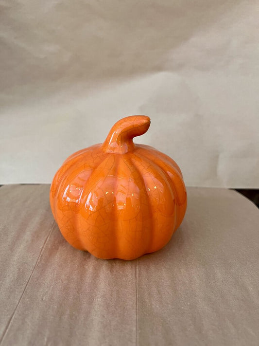 CRACKLE FINISH PUMPKIN