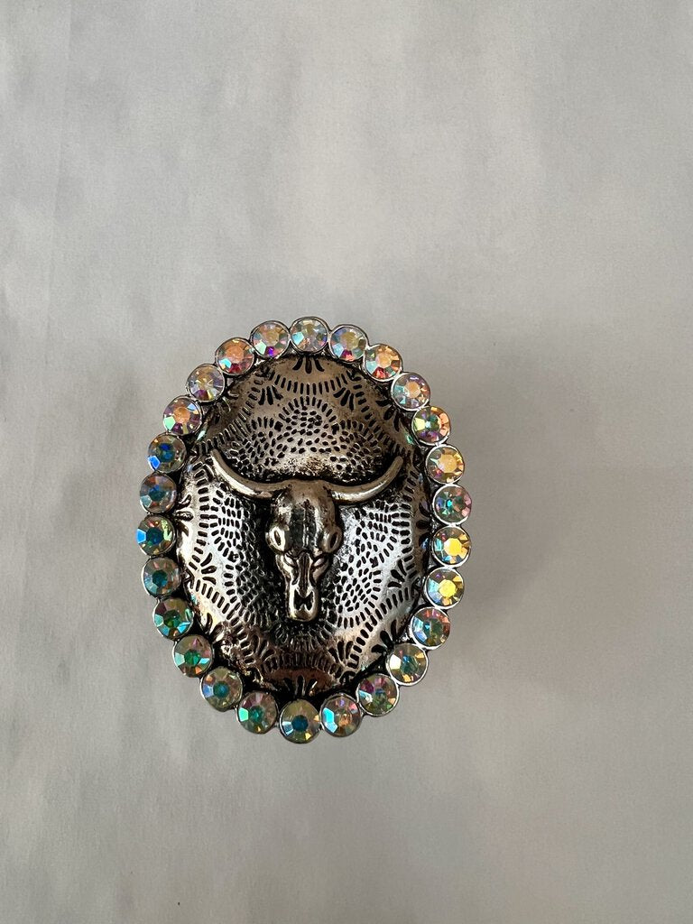 COW SKULL WITH RHINESTONES POPSOCKET