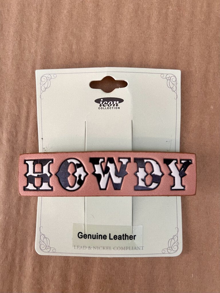 LEATHER BARRETTE